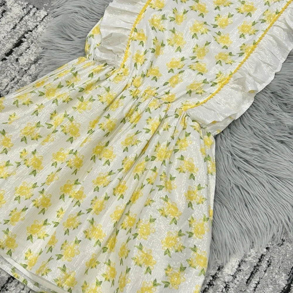 MASALA Girls Yellow Lemon Blossom Fantasia Dress Size 12Y‎ NWT